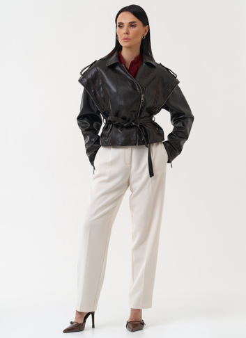 Куртка женская из эко кожи в стиле ретро