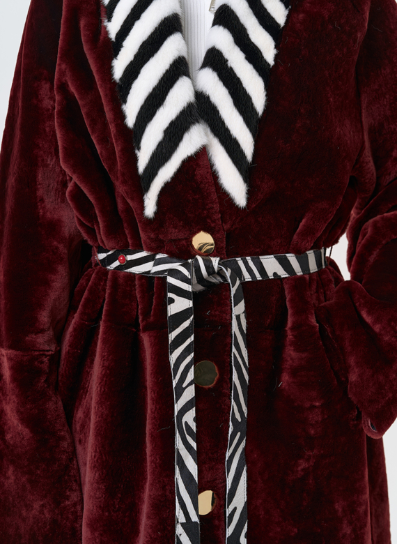 Двусторонняя женская дубленка из овчины SATINO