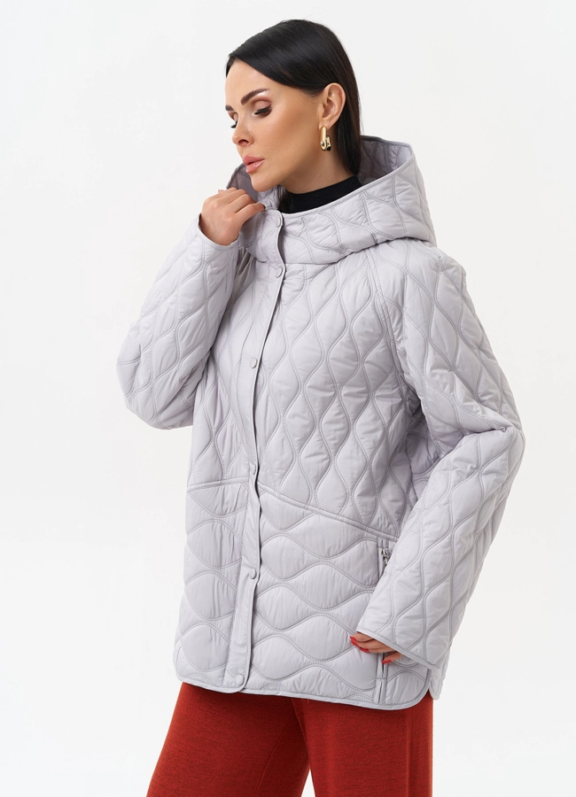Женская стеганая куртка с капюшоном модель № 30021 универмаг малина фото