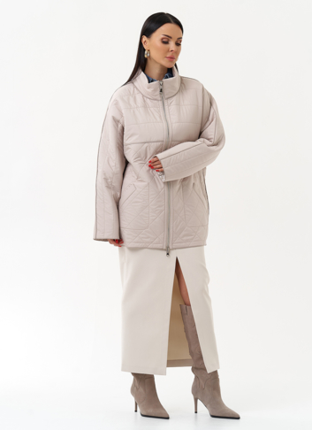 Женская двухсторонняя куртка с воротником стойкой