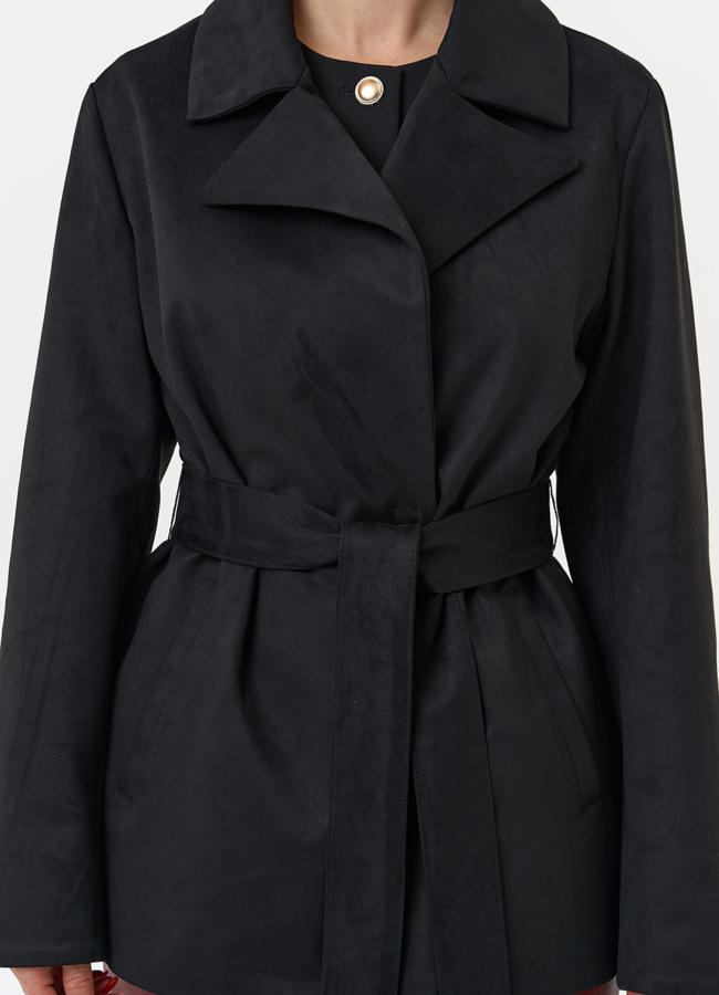 Женская куртка из эко замши с английским воротником модель № 30055 универмаг малина