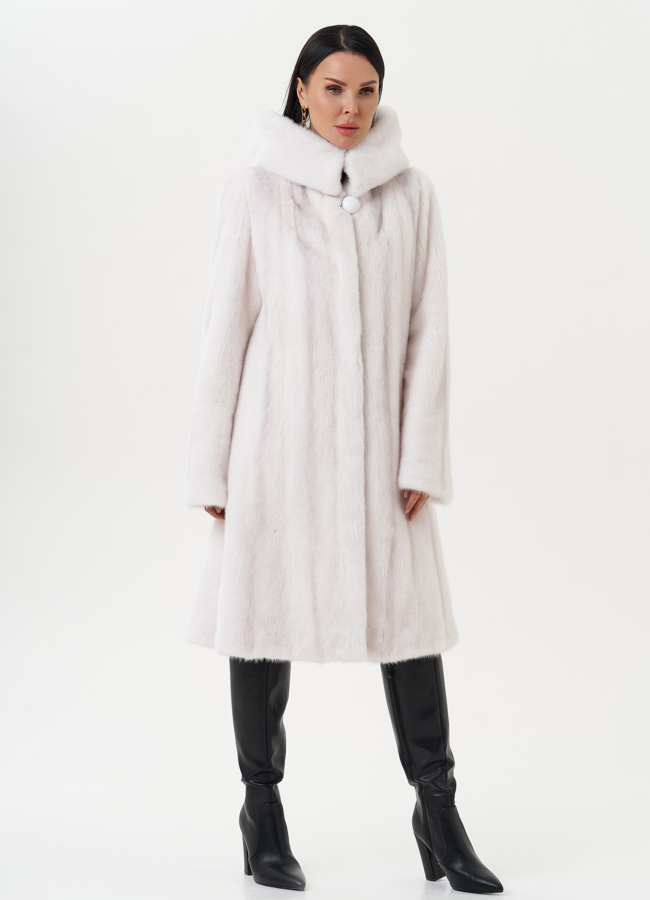 Шуба из меха норки в роспуск модель № 23152 универмаг малина