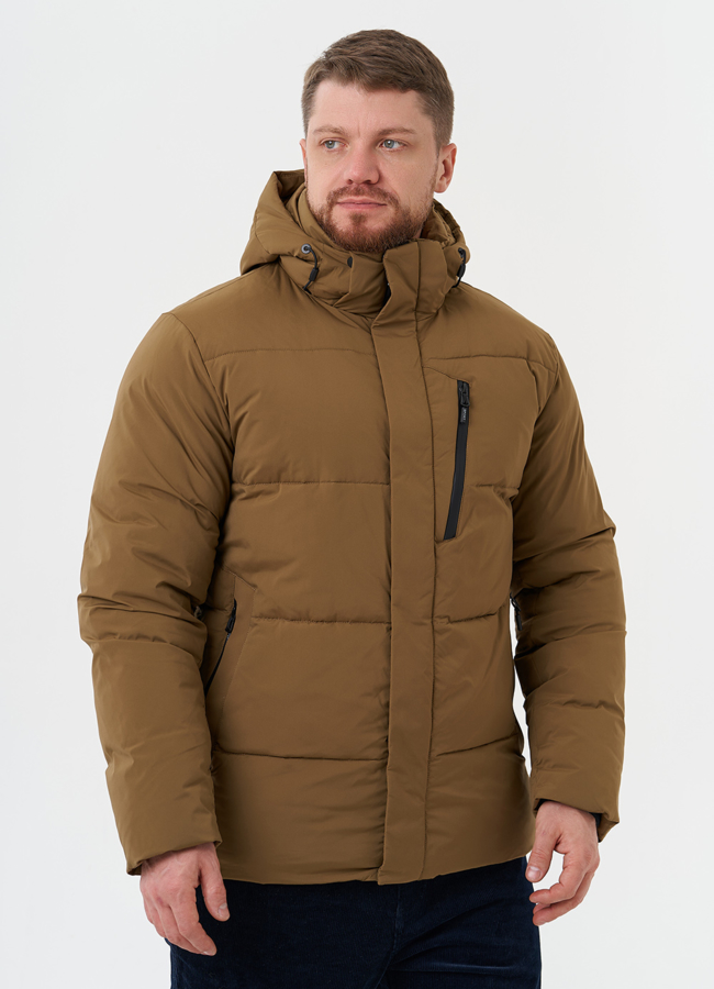 Мужской пуховик с капюшоном модель № 28397 в рассрочку