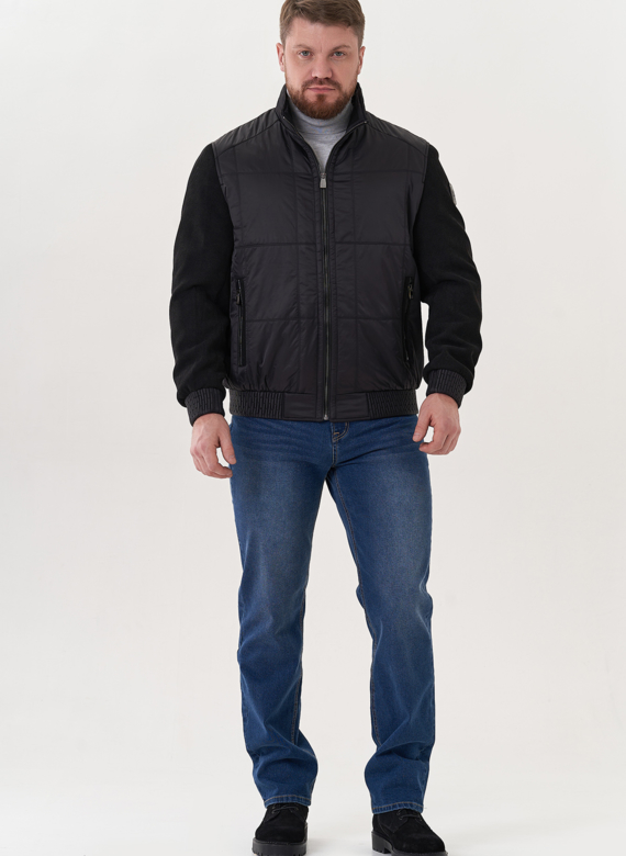 Мужская куртка "бомбер" черного цвета