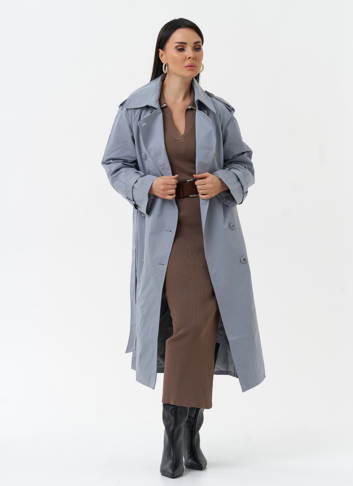 Женский плащ с английским воротником