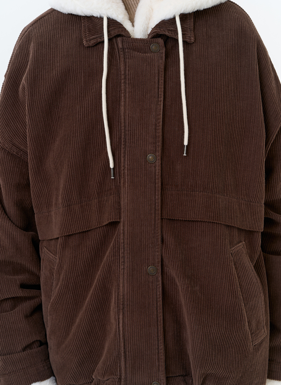 Женская утепленная куртка с отделкой из эко меха