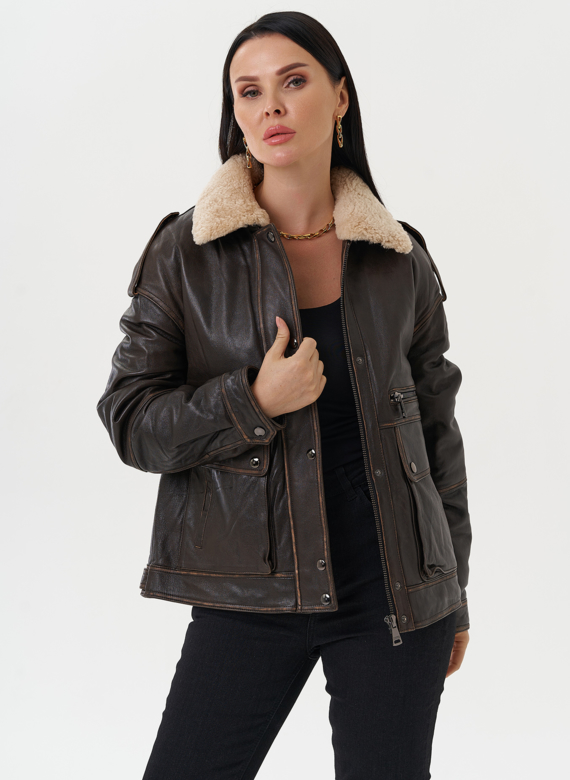 Кожаная куртка-пилот 